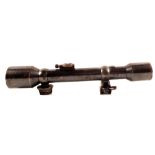 A WWI German snipers scope marked Ajack 4x90, S/No.