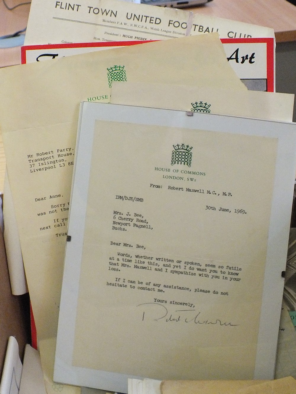 Various photos, postcards and ephemera including House of Commons letters, - Image 2 of 2