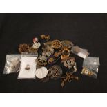 A collection of military badges etc