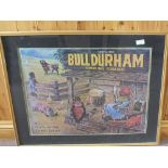 A box of postcards and ephemera plus a copy Bull Durham poster
