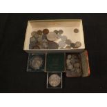 Various coins including Victorian silver,