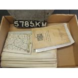A WWII mixed lot including military maps of Italy five dated 1943,