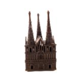 Cast iron Litchfield Cathedral money box, Reg No.