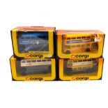 Boxed Corgi Routemaster buses, 521 White Label, 475 Take Off From Bristol,