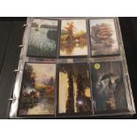 An album of postcards including G.E.R.