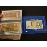 Various Greek and world banknotes