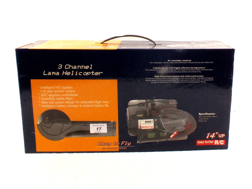 A boxed Maplin Electronics three channel Lama helicopter (unused)