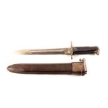 A MI Garand bayonet with scabbard