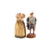 Two Britains figures, Henry VIII and Elizabeth I,