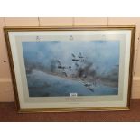 Robert Taylor first edition print titled Johnnie Johnson Leading 144 Canadian Wing Over The
