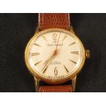 A gents gold plated Smiths Imperial 19 Jewel wristwatch plus a Smiths stopwatch
