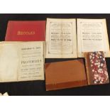 Beccles pamphlets plus etc to include auction catalogues, 1830's dispensary,