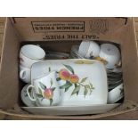 A large quantity of Royal Worcester Evesham china in a wide variety of shapes (four boxes)