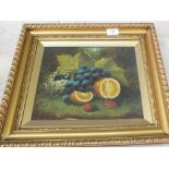 A pair of signed fruit still life oils on canvas,
