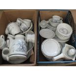 A Royal Doulton Asian Dawn part dinner and tea set (two boxes)