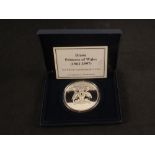 A 5 oz silver Princess Diana of Wales commemorative coin,