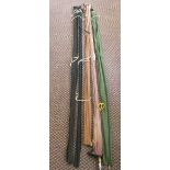 Five various trout fly rods