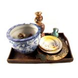 Various oriental items to include jardiniere,
