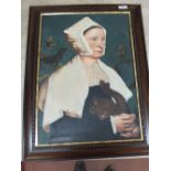 Tom Flanagan oil on board of a lady holding a squirrel, signed bottom left,