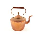 A Victorian copper kettle