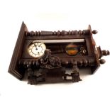 A mahogany Vienna regulator clock (no glass)