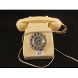 A 1960's cream BT telephone