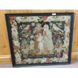 A religious tapestry picture by Sarah Thomas 1867,