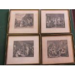 Eight 19th Century Hogarth engravings,