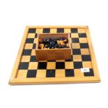 A 1930's chess set complete with board by Jaques of London
