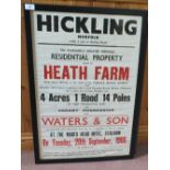 A framed original sale poster,