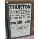 A framed original sale poster,