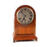 An oak cased mantel clock with Junhans movement, dial marked Kay Worcester with G.W.R.