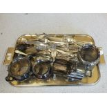 Various items of silver plate and cutlery