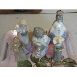 Four Nao plus one other Spanish figurine