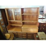 A modern Nathan glazed and shelved sideboard