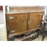 A mahogany and walnut dressing table,