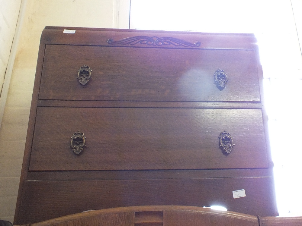 A 1930's oak single door wardrobe, - Image 2 of 2