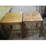 Two pine stools