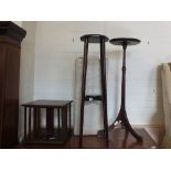 Two mahogany wine tables,