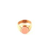 A 9ct gold signet ring (re-sized),