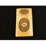 A 19th Century Cantonese carved ivory card case