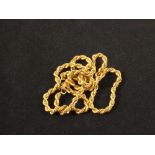 A 9ct gold rope necklace