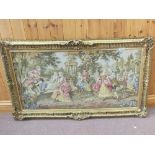 A tapestry picture, sea scene print,