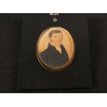 A Georgian oval miniature of a gentleman