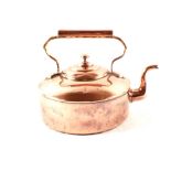 A large 19th Century seamed copper kettle of unusual size,