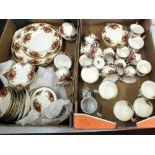 A large quantity of Royal Albert Old Country Roses china (two boxes)