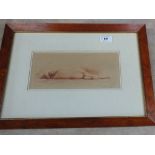 Jean Vyboud (1872-1944) two artist signed etchings in brown/red ink,