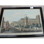 An 1822 Laurie published coloured print, Westminster Abbey,