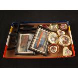 Limoges porcelain boxes plus two Goebels Artis Orbis porcelain plaques of impressionist paintings