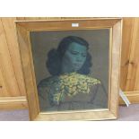 After Vladimir Tretchikoff a framed print of the Chinese Lady (Green Lady) and one volume,